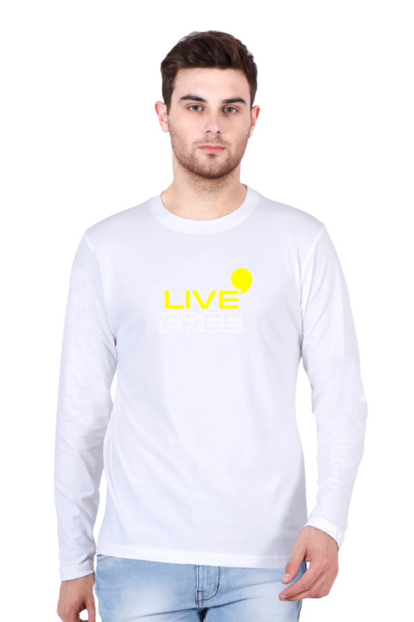 Live Free (Small quote) Full Sleeves Shirt - Image 2
