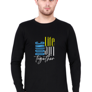 Doing Life Together Black Full Sleeves Shirt
