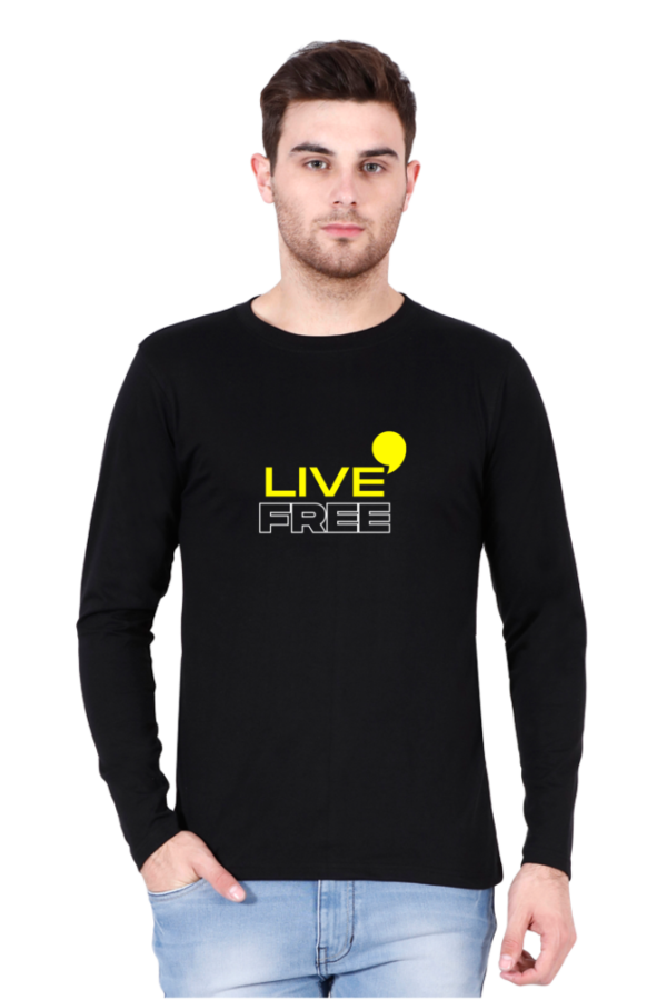 Live Free (Small quote) Full Sleeves Shirt
