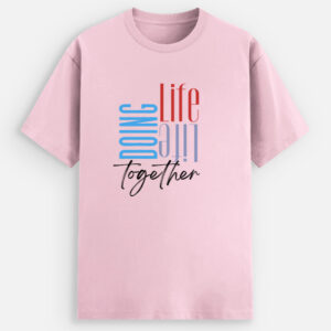 Doing Life Together (Red) Unisex Stretch T-shirt